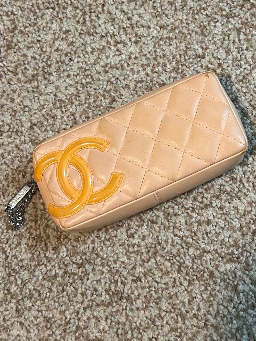 🧡 CHANEL Cambon Line Cosmetic Pencil Pouch Case